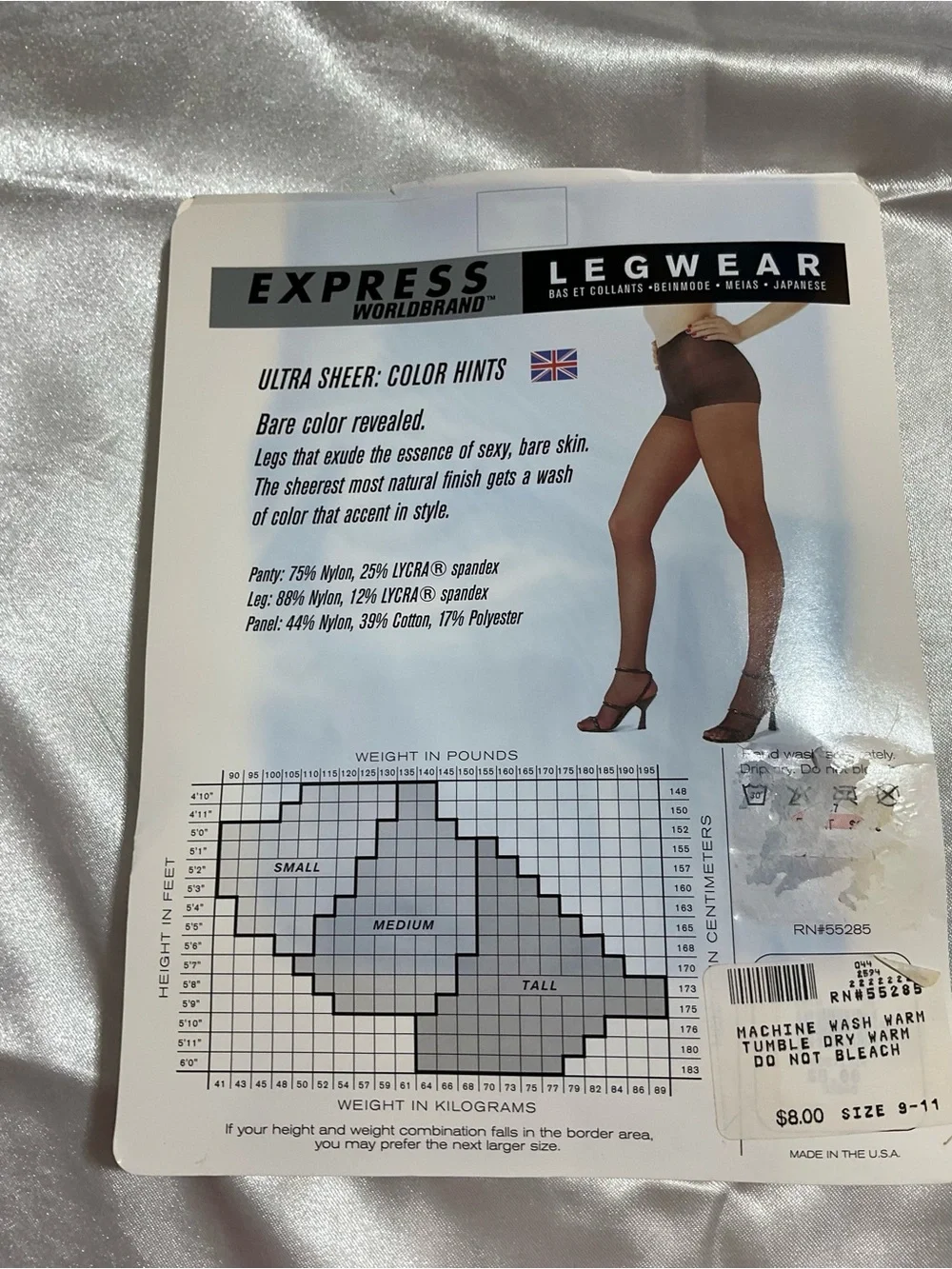 LEGWEAR Sheer Color Hint Tights - Black